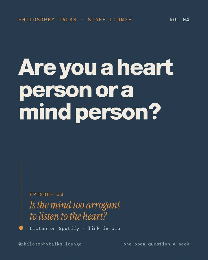 Are you a heart person or a mind person? Episode 4, Is the mind too arrogant to listen to the heart?