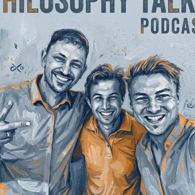 Philosophy Talks cover: Kimon, Cedric and Jean, painted